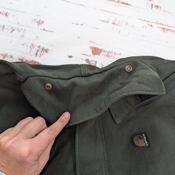 Carhartt vintage zip up canvas quilted lined chore work coat. - Picture 5 of 10